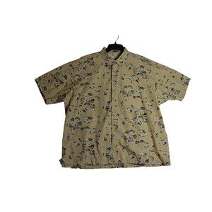 Timberland Short Sleeve Button Down Hawaiian Floral Shirt Mens XXL 2XL